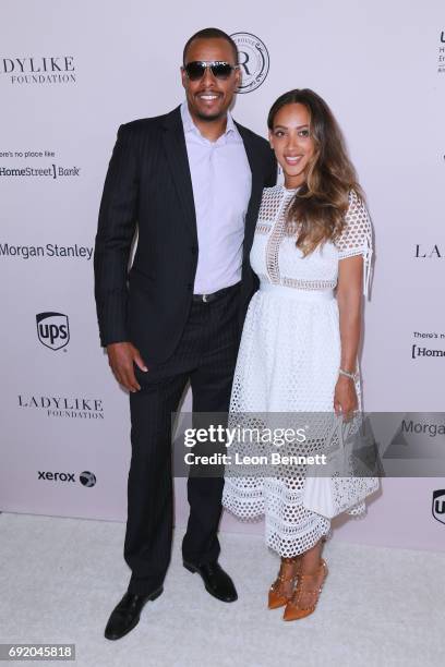 Retired NBA player Paul Pierce and Julie Pierce attend the Ladylike Foundation's 9th Annual Women Of Excellence Awards Gala at The Beverly Hilton...