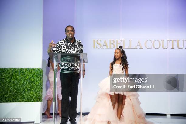 Producer/CEO Sean Combs shares the stage with his daughter Chance Combs at the Ladylike Foundation's 9th Annual Women Of Excellence Awards Gala at...