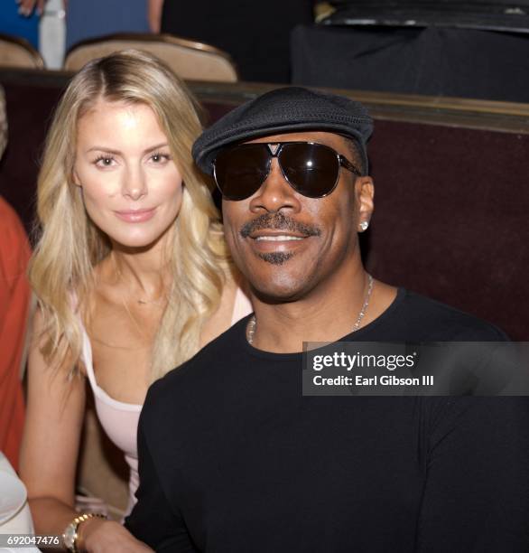 Paige Butcher and Eddie Murphy attend the Ladylike Foundation's 9th Annual Women Of Excellence Awards Gala at The Beverly Hilton Hotel on June 3,...
