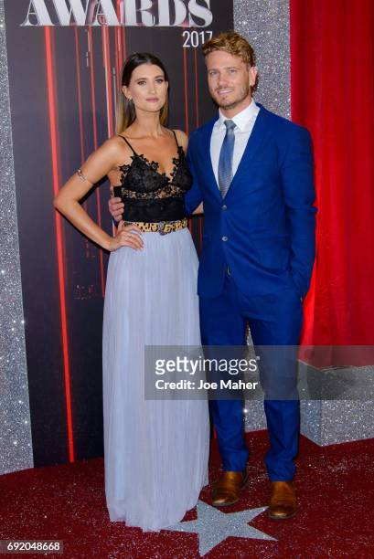 Charley Webb and Matthew Wolfenden attend the British Soap Awards at The Lowry Theatre on June 3, 2017 in Manchester, England.
