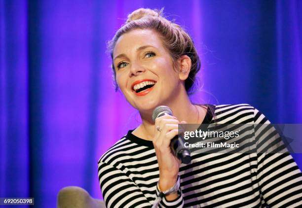 Actress June Diane Raphael performs onstage at the Larkin Comedy Club during Colossal Clusterfest at Civic Center Plaza and The Bill Graham Civic...