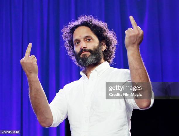 Actor Jason Mantzoukas performs onstage at the Larkin Comedy Club during Colossal Clusterfest at Civic Center Plaza and The Bill Graham Civic...