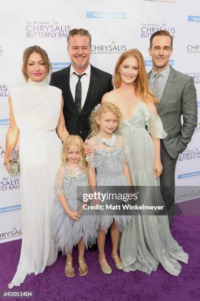 Chrysalis Butterfly Ball Co-chair Rebecca Gayheart-Dane, Actor Eric Dane, Producer Kimberly Brook, Actor James Van Der Beek with Georgia Dane and...