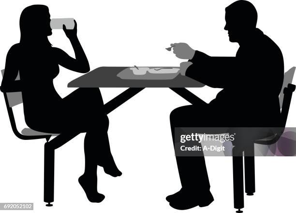 date night - school-cafeteria stock illustrations