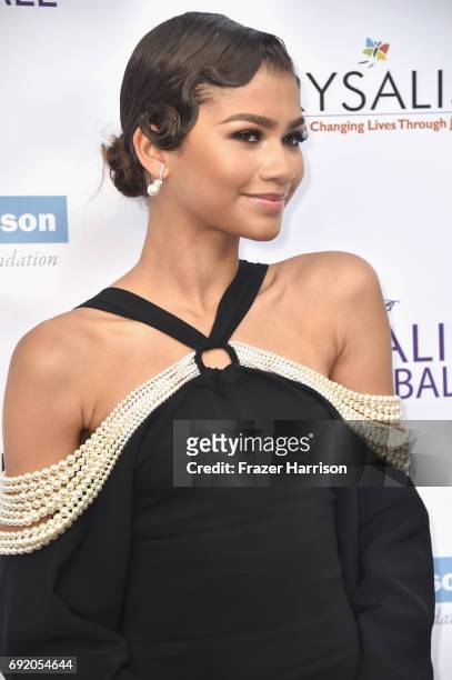 Actor Zendaya attends the 16th Annual Chrysalis Butterfly Ball at Private Residence on June 3, 2017 in Brentwood, California.