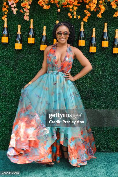 Nomzamo Mbatha attends The Tenth Annual Veuve Clicquot Polo Classic - Arrivals at Liberty State Park on June 3, 2017 in Jersey City, New Jersey.