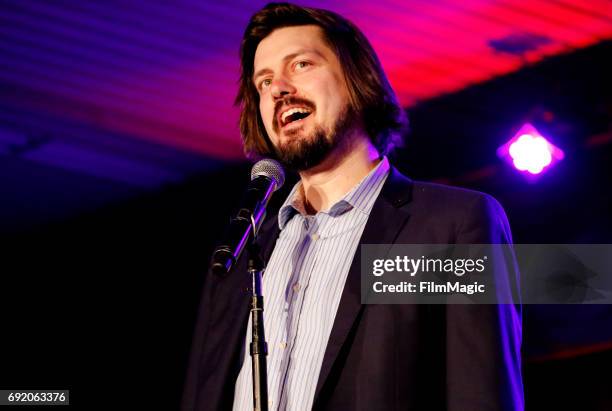 Comedian Trevor Moore performs onstage at Room 415 Comedy Club during Colossal Clusterfest at Civic Center Plaza and The Bill Graham Civic Auditorium...