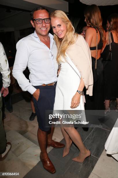 Christian Abt and Nadja zu Schaumburg-Lippe during the Zhero hotel and 'Bahia Mediterraneo' restaurant opening on June 3, 2017 in Palma de Mallorca,...