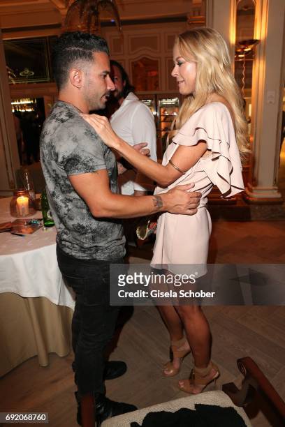 Marc Terenzi and Jenny Elvers during the Zhero hotel and 'Bahia Mediterraneo' restaurant opening on June 3, 2017 in Palma de Mallorca, Spain.