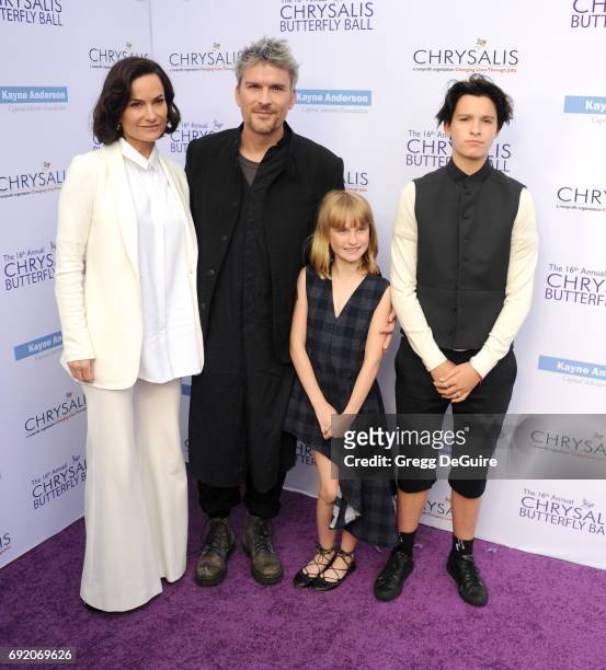 Rosetta Getty, Balthazar Getty, Violet Getty and June Getty arrive at the 16th Annual Chrysalis Butterfly Ball at a private residence on June 3, 2017...