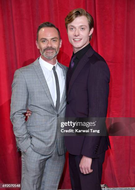 Daniel Brocklebank and Rob Mallard attend the British Soap Awards at The Lowry Theatre on June 3, 2017 in Manchester, England.