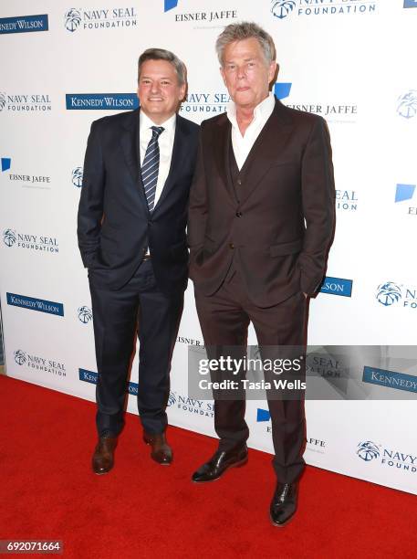 Host Committee Ted Sarandos and musician David Foster attend the 2017 Los Angeles Evening of Tribute Benefiting the Navy SEAL Foundation on June 1,...