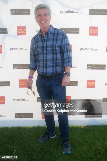 Personality Tom Bergeron attends the 27th Annual Priceline.com Hollywood Charity Horse Show at Los Angeles Equestrian Center on June 3, 2017 in...