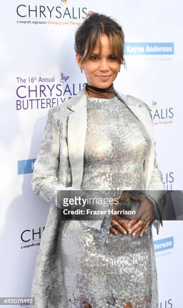 Actor Halle Berry attends the 16th Annual Chrysalis Butterfly Ball at a Private Residence on June 3, 2017 in Los Angeles, California.