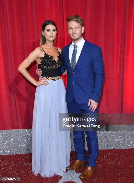 Charley Webb and Matthew Wolfenden attend the British Soap Awards at The Lowry Theatre on June 3, 2017 in Manchester, England.