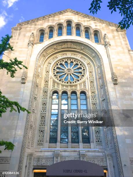 facade of temple emanu-el, upper east side, nyc - 1920 1929 - fotografias e filmes do acervo