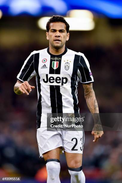 Daniel Alves of Juventus during the UEFA Champions League Final match between Real Madrid and Juventus at the National Stadium of Wales, Cardiff,...