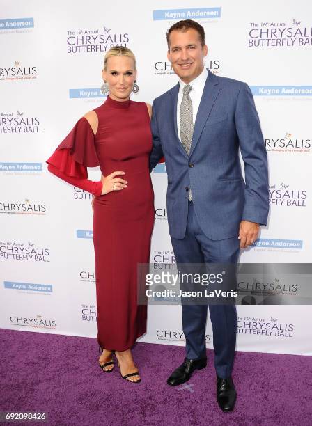 Molly Sims and Scott Stuber attend the 16th annual Chrysalis Butterfly Ball on June 3, 2017 in Brentwood, California.