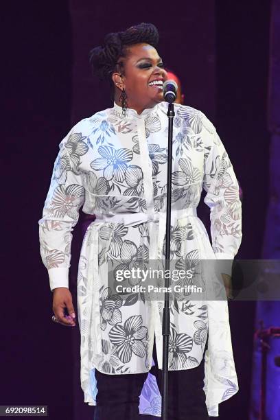 Singer Jill Scott performs onstage at 2017 Andrew Young International Leadership Awards and 85th Birthday Tribute at Philips Arena on June 3, 2017 in...