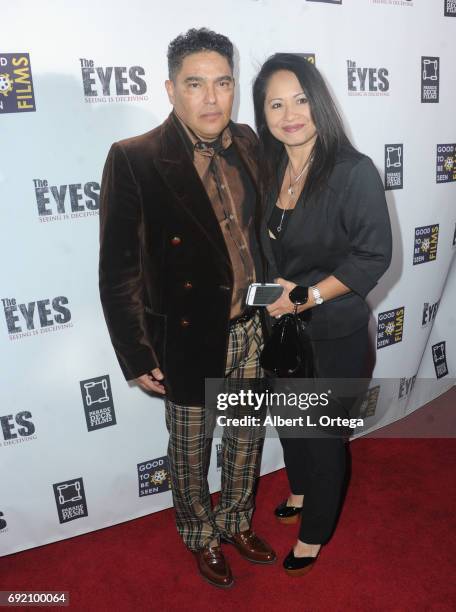 Actor Nicholas Turturro and wife Lissa Espinosa arrive for the Premiere Of Parade Deck Films' "The Eyes" held at Arena Cinelounge on April 7, 2017 in...