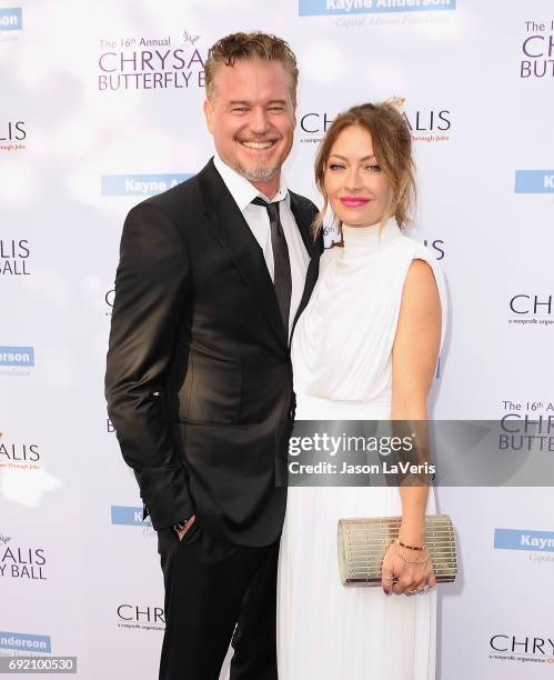 Actor Eric Dane and actress Rebecca Gayheart attend the 16th annual Chrysalis Butterfly Ball on June 3, 2017 in Brentwood, California.