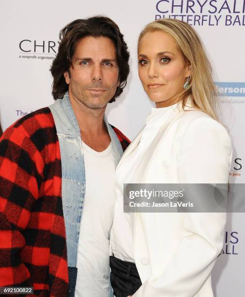 Greg Lauren and Elizabeth Berkley attend the 16th annual Chrysalis Butterfly Ball on June 3, 2017 in Brentwood, California.