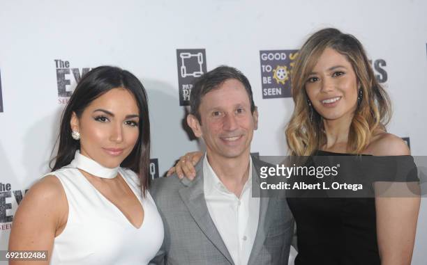 Actress Ana Isabelle, director Robbie Bryan and actress Edy Ganem arrive for the Premiere Of Parade Deck Films' "The Eyes" held at Arena Cinelounge...