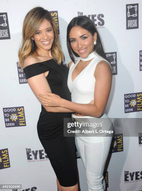 Actress Edy Ganem and actress Ana Isabelle arrive for the Premiere Of Parade Deck Films' "The Eyes" held at Arena Cinelounge on April 7, 2017 in...