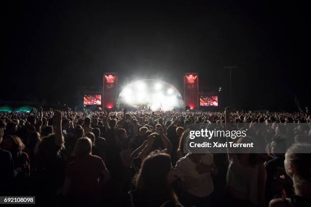 View of the crowd at Haim concert during day 4 of Primavera Sound 2017 on June 3, 2017 in Barcelona, Spain.