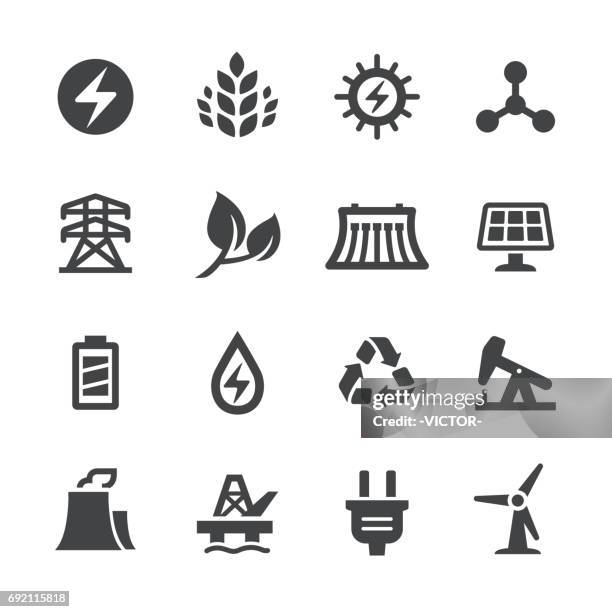 alternative energy icons - acme series - chord stock illustrations