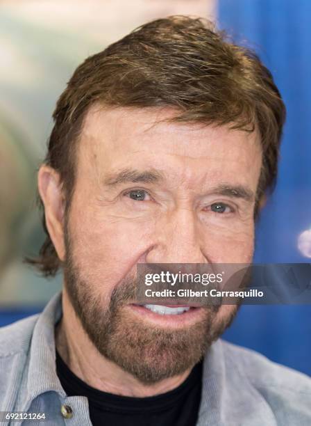 Martial artist/actor Chuck Norris make his Wizard World Comic Con debut during Wizard World Comic Con Philadelphia 2017 - Day 3 at Pennsylvania...