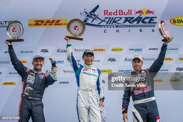 Petr Kopfstein of Czech republic takes second place, Yoshihide Muroya of Japan takes first place and Martin Sonka of Czech republic takes third place...