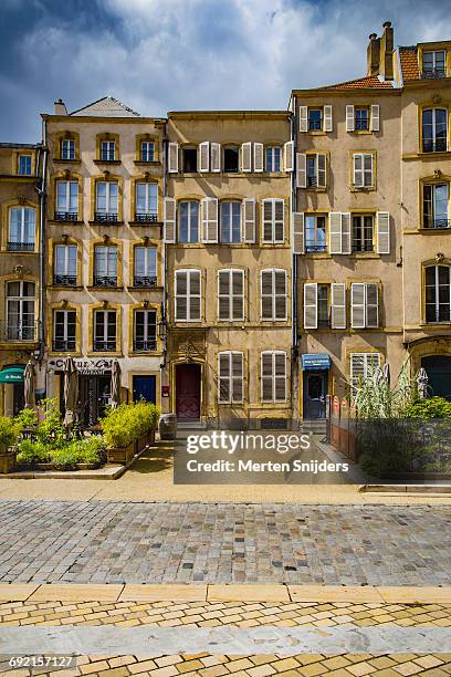 buildings on place de chambre - moselle france ストックフォトと画像