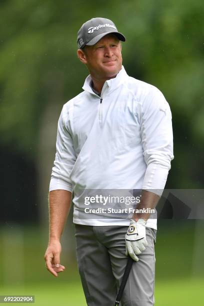 Jamie Donaldson of Wales looks on during day four of the Nordea Masters at Barseback Golf & Country Club on June 4, 2017 in Barsebackshamn, Sweden.