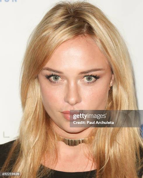 Actress Madison McKinley attends the 4th annual "Ante Up For A Cancer Free Generation Poker Tournament And Casino Night" at Sofitel Los Angeles At...