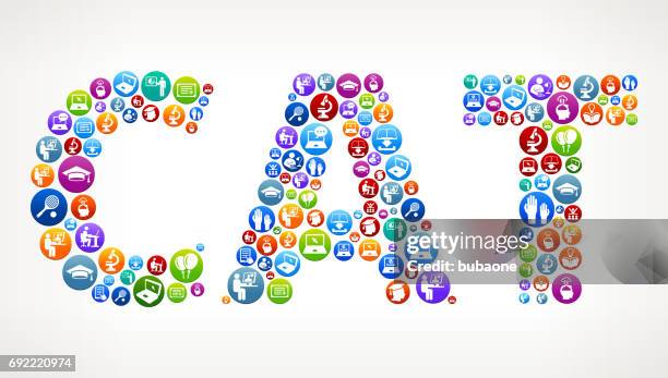 cat future and futuristic technology vector buttons. - multiple pets stock illustrations