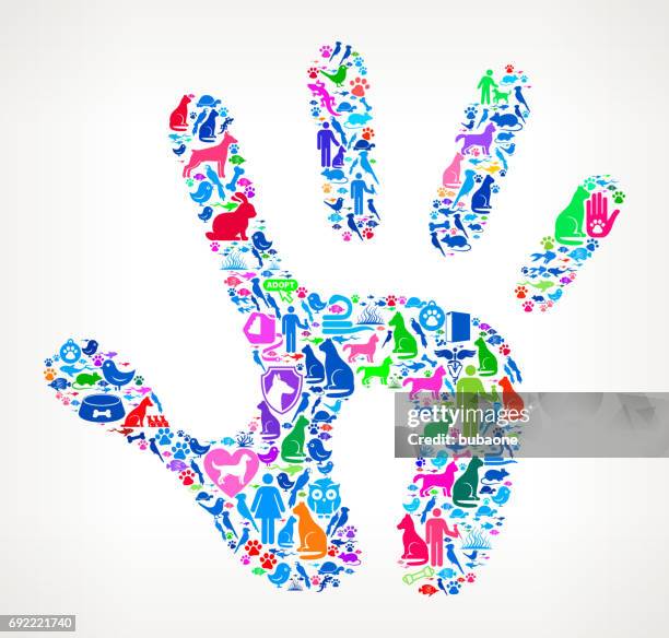 human print pets and animals vector icon background - cat bed stock illustrations