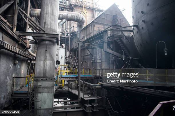 Azovstal steelworks in the industrial city of Mariupol in eastern Ukraine on 1st June 2017.