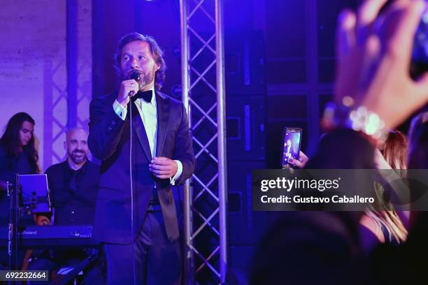Diego Torres performs at the Miami Fashion Week Benefit Gala at Dupont Building on June 2, 2017 in Miami, Florida.