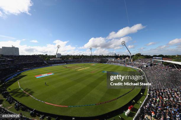 General stadium view during the ICC Champions Trophy match between India and Pakistan at Edgbaston on June 4, 2017 in Birmingham, England.