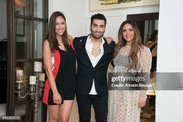 Melissa Khalaj, Hossein Tohi and Enissa Amani attend Hofit Golan's Birthday celebrations on June 03, 2017 in London, England.