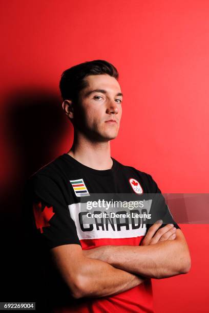 Vincent De Haitre poses for a portrait during the Canadian Olympic Committee Portrait Shoot on June 4, 2017 in Calgary, Alberta, Canada.