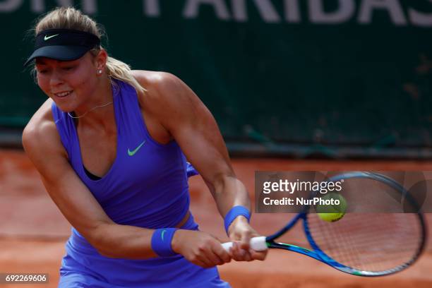 Carina Witthoeft on day eight of the 2017 French Open at Roland Garros on June 4, 2017 in Paris, France.