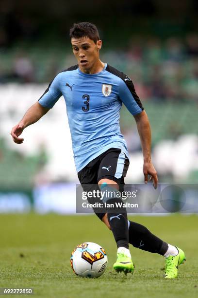 Federico Ricca of Uruguay in action during the International Friendly match between Republic of Ireland and Uruguay at Aviva Stadium on June 4, 2017...