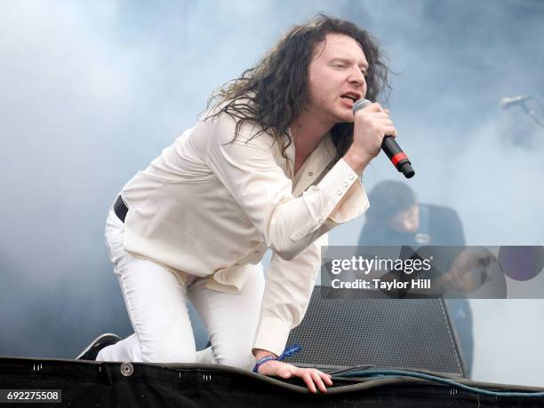 Mario Cuomo of The Orwells performs live onstage during 2017 Governors Ball Music Festival - Day 3 at Randall's Island on June 4, 2017 in New York...