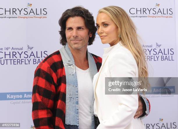 Greg Lauren and Elizabeth Berkley attend the 16th annual Chrysalis Butterfly Ball on June 3, 2017 in Brentwood, California.