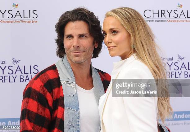 Greg Lauren and Elizabeth Berkley attend the 16th annual Chrysalis Butterfly Ball on June 3, 2017 in Brentwood, California.