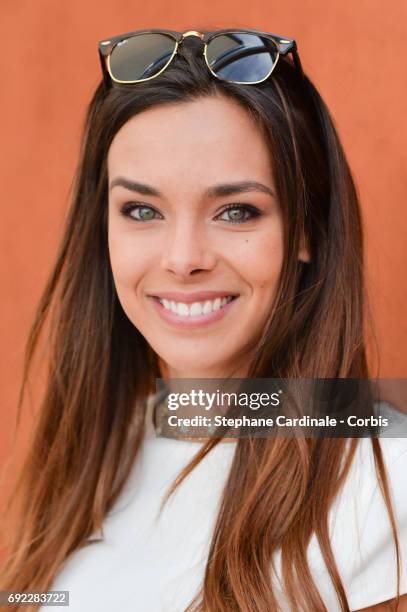 Miss France 2013, Marine Lorphelin attends the 2017 French Tennis Open - Day Height at Roland Garros on June 4, 2017 in Paris, France.