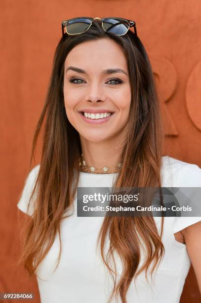 Miss France 2013, Marine Lorphelin attends the 2017 French Tennis Open - Day Height at Roland Garros on June 4, 2017 in Paris, France.