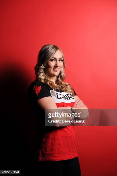 Melissa Lotholz poses for a portrait during the Canadian Olympic Committee Portrait Shoot on June 4, 2017 in Calgary, Alberta, Canada.